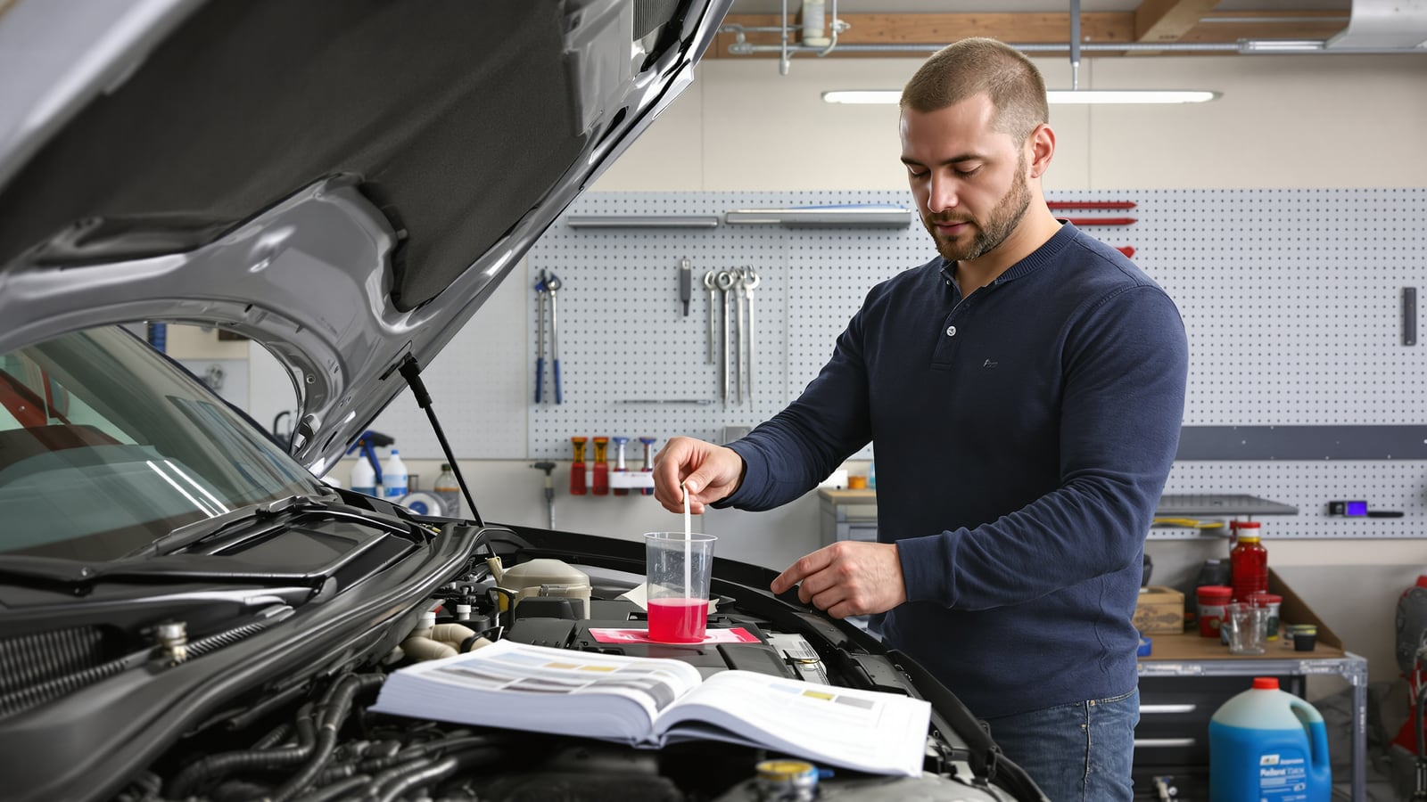 Your manual sets the coolant interval, not the service counter