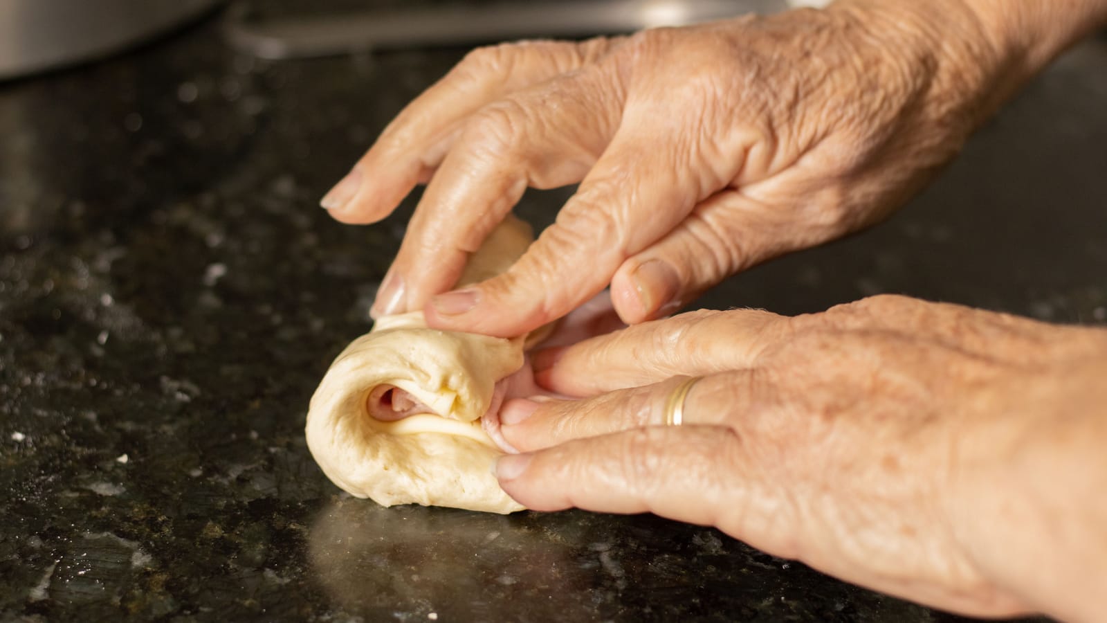 Grandma's recipe isn't on the card. It's in her hands.