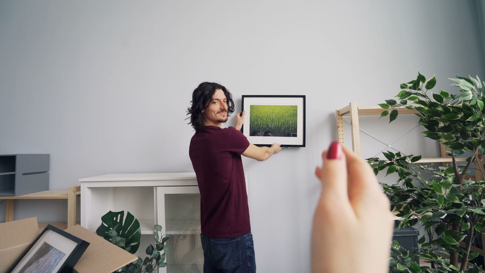 Hanging a heavy picture straight on the first try