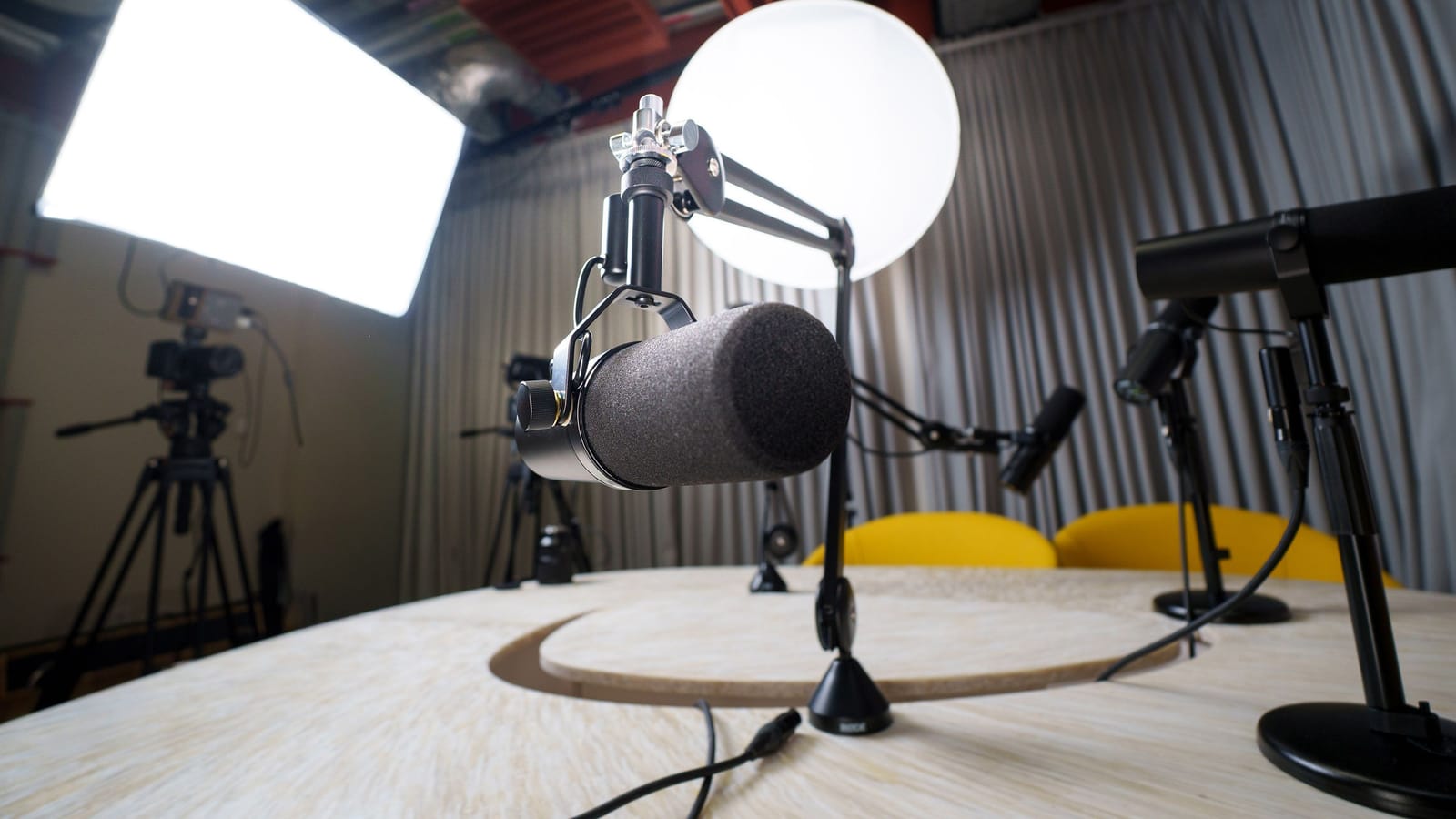 Light first, then the mic, then the camera