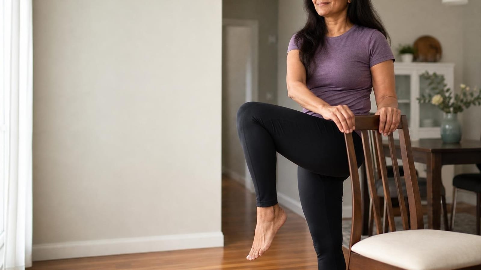 Strength after sixty starts with a kitchen chair