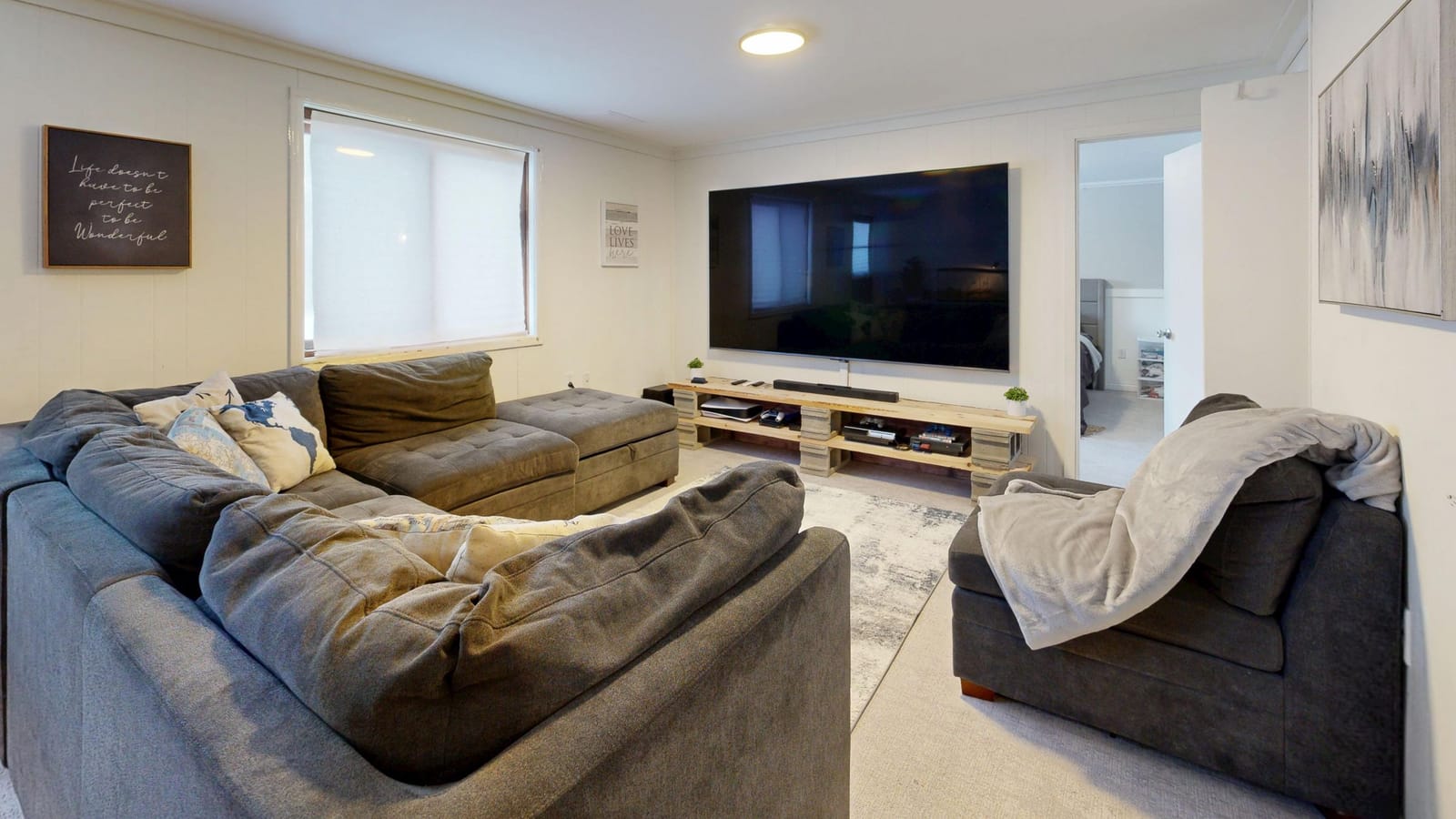 The family room gaming setup nobody in the house resents