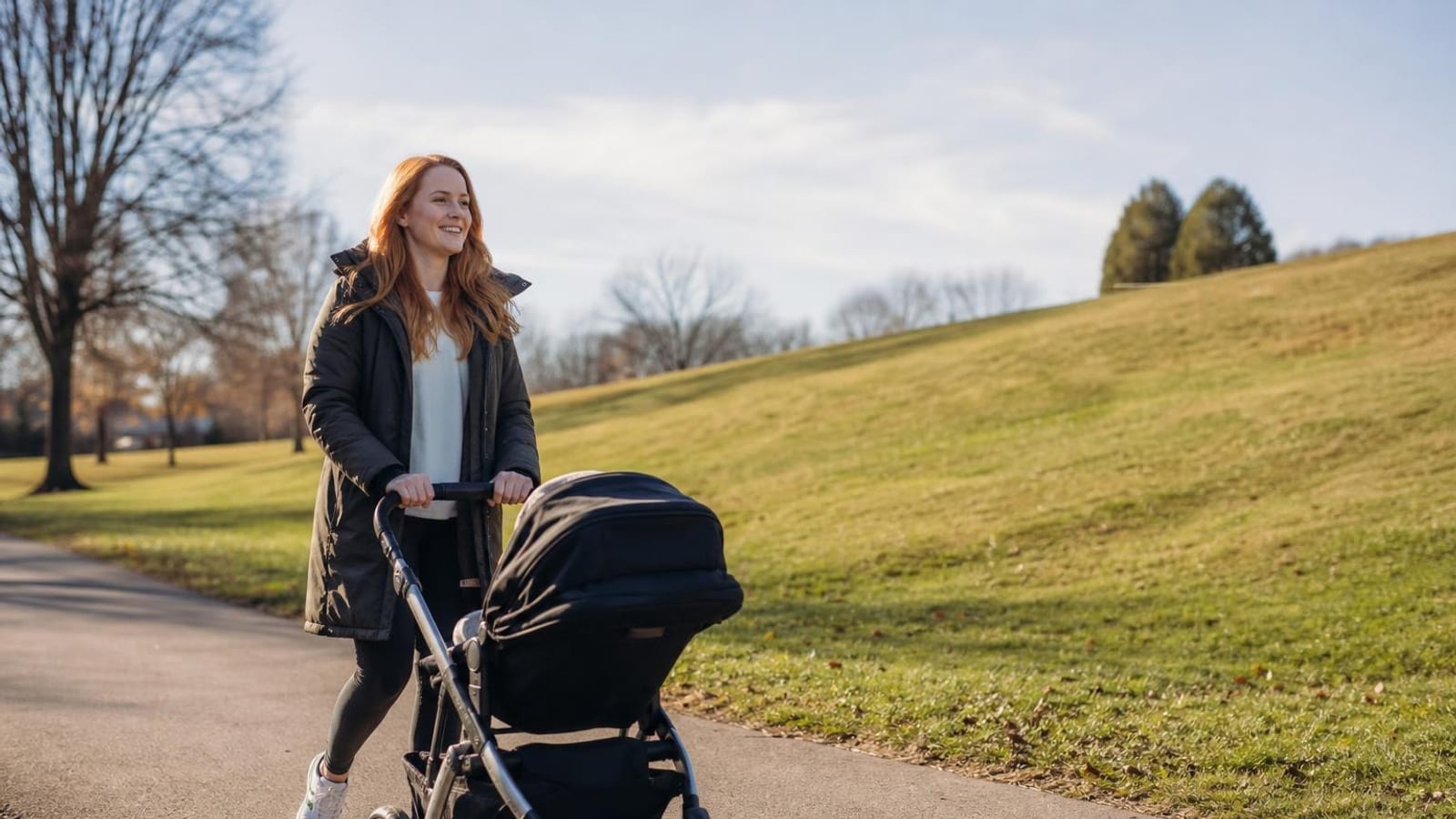 The hill is your sled and the stroller is the load