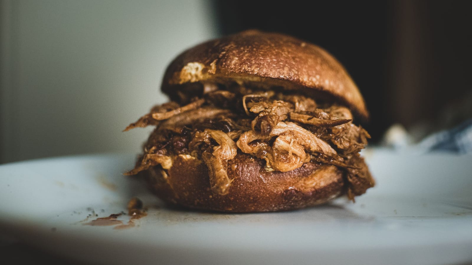 The pork butt is done when the probe slides, not at 203