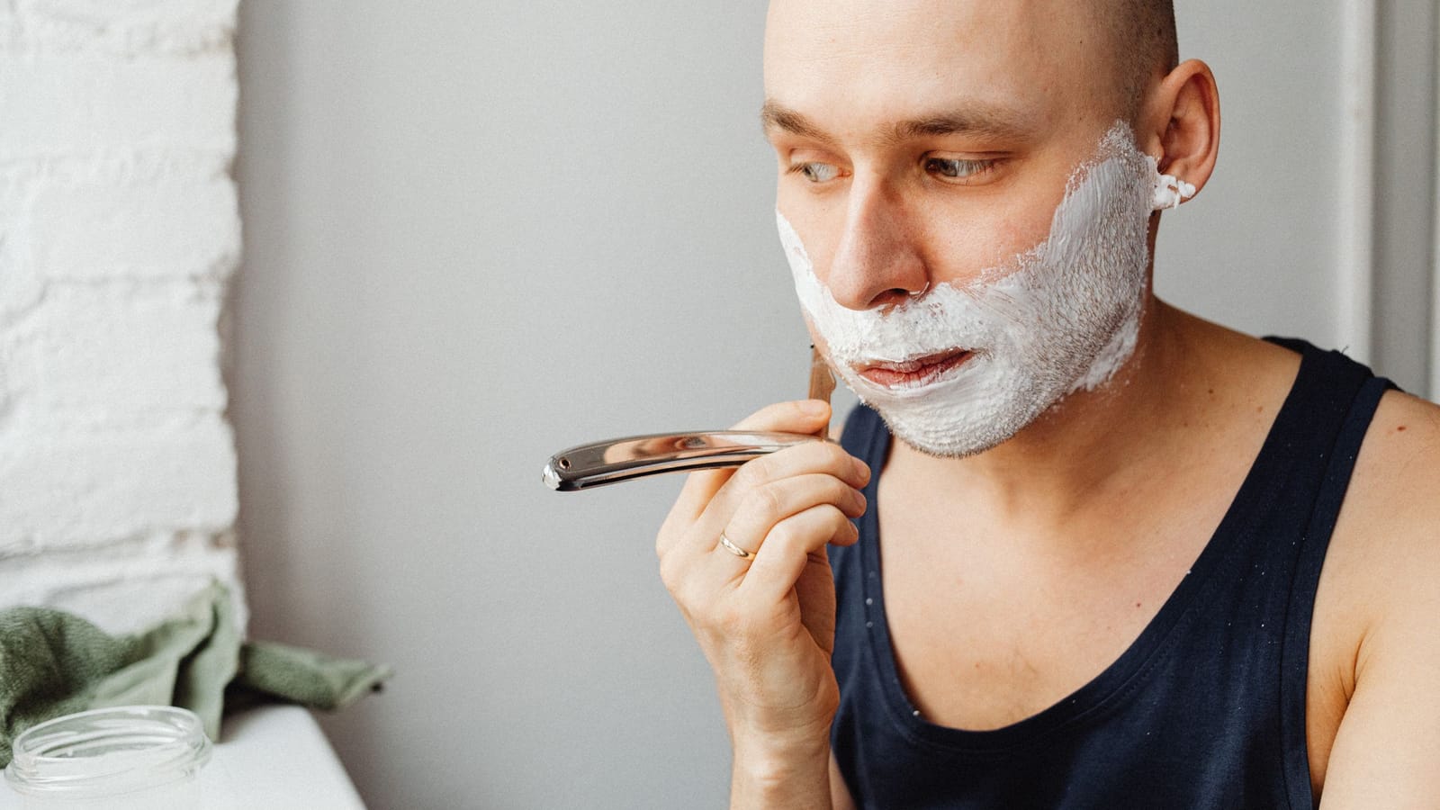 Your first shave when you're already breaking out